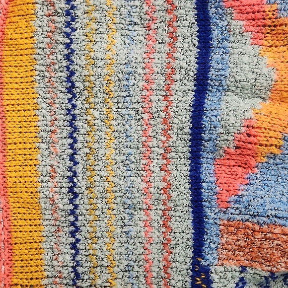 Sincerely Jules Cropped Knit Color Block Wool Blend Sweater - Picture 3 of 5